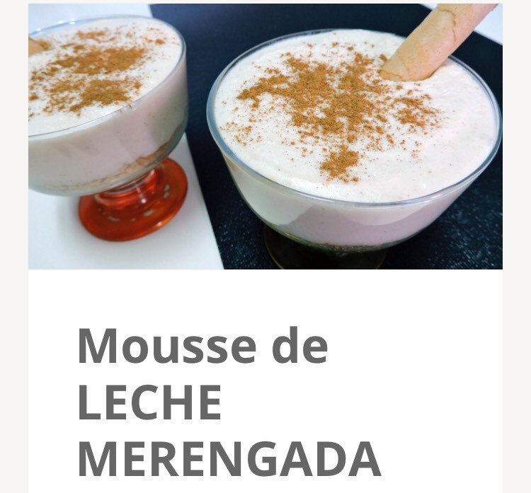 Moda MOUSSE DE LECHE MERENGADA