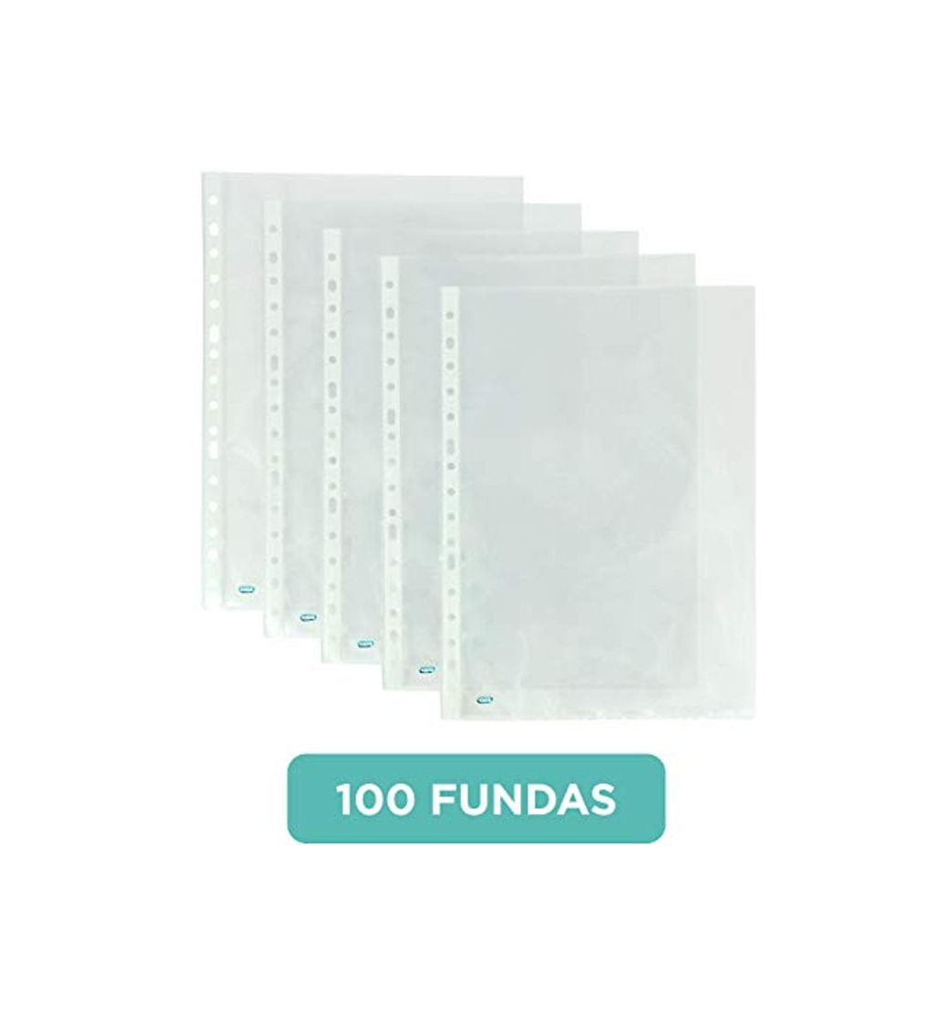 Social Elba 400005366 - Caja de 100 fundas polipropileno multitaladro