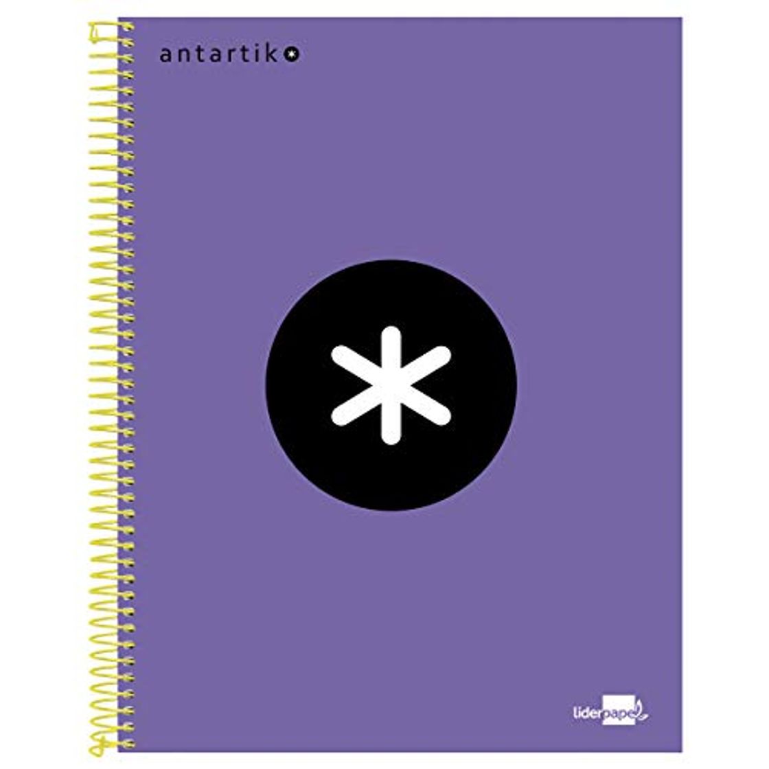Social Liderpapel Cuaderno Espiral  A4 Micro Antartik Tapa Forrada 120H 100 Gr Cuadro 5 Mm 5 Bandas 4 Taladros Color Violeta