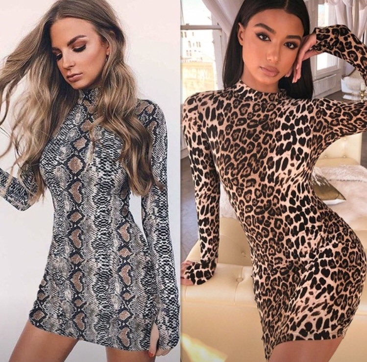 Social Vestido animal print