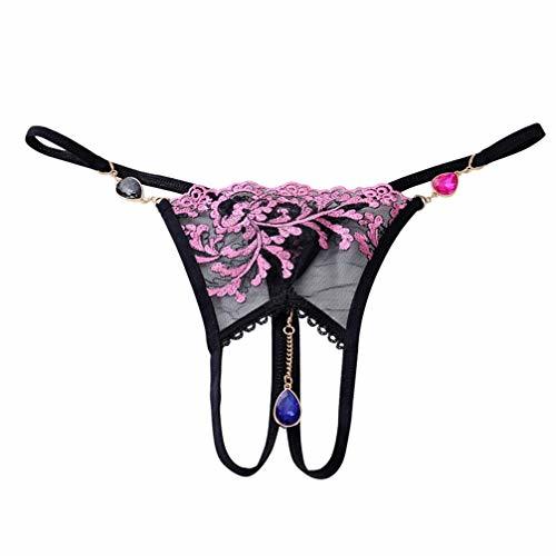 Products Exceart Mujeres Encaje G String Bragas Rhinestone Cristal Tanga Ropa Interior Baja