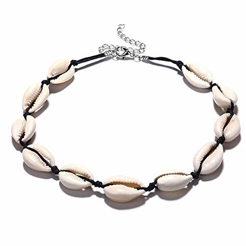 Moda Gysad Concha natural Collares cortos Hecho a mano Collares mujer joven Retro