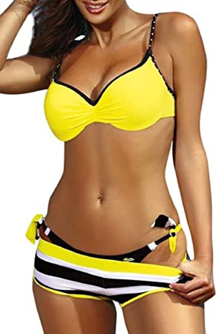 Product UMIPUBO Mujer Conjunto de Bikini Cintura Alta Traje de Baño de Dos