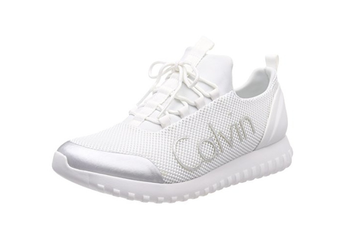 Fashion Calvin Klein Jeans Ron Mesh/Brushed Metal, Zapatillas para Hombre, Plateado