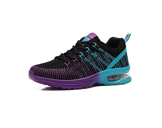 Zapatos de Running Para Mujer Zapatillas Deportivo Outdoor Calzado Asfalto Sneakers Negro 40