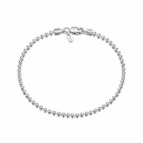 Moda Amberta® Joyería - Pulsera - Fina Plata De Ley 925 - Cadena