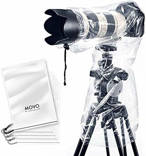 Productos Movo RC1 Paquete de 5 Protectores de Lluvia Transparentes para cámaras DSLR