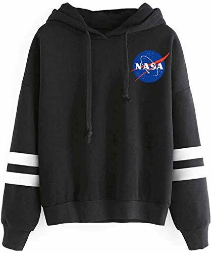 Social EMILYLE Mujer NASA Aeronautico Sudadera Deportiva Casual Manga Larga. S