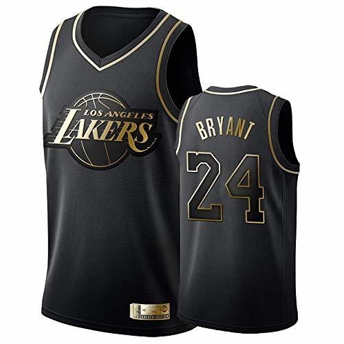 Social Camiseta de Baloncesto para Hombre, Los Angeles Lakers #24 Kobe Bryant. Bordado