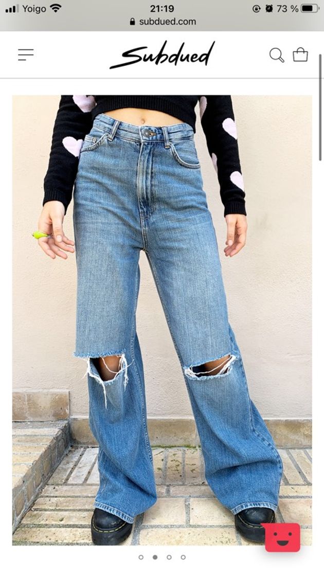 Jeans palazzo corte