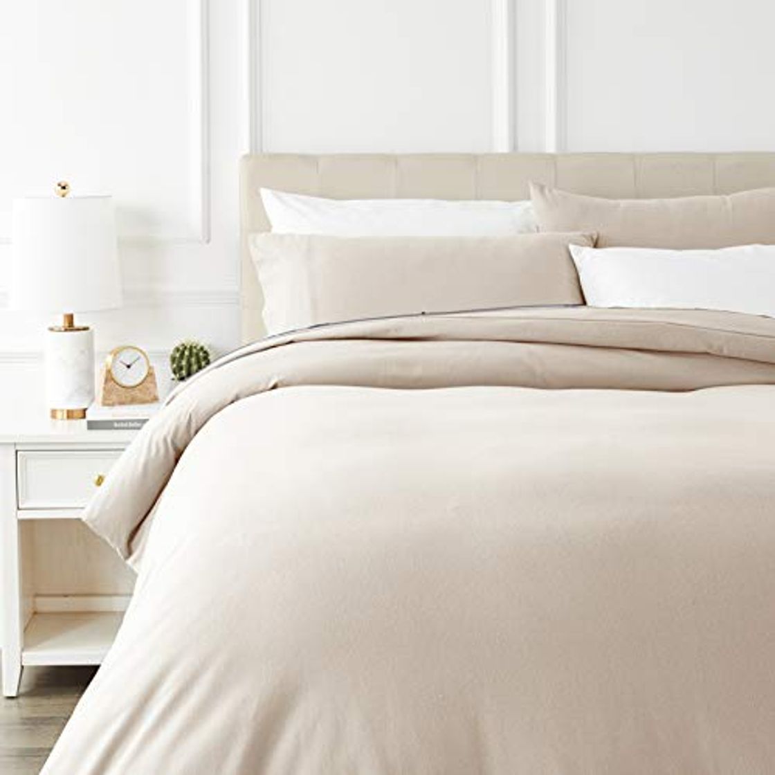 Social AmazonBasics - Juego de cama de franela con funda nórdica - 230