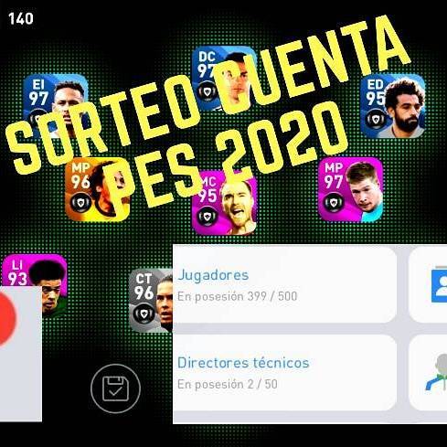 Social Sorteo de cuenta pes 2020 mobile. Muy CHETADA 