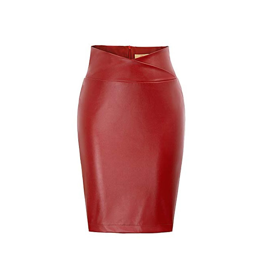 Products GRACE KARIN Mujer Falda Làpiz hasta la Rodilla Rojo Bodycon Falda de