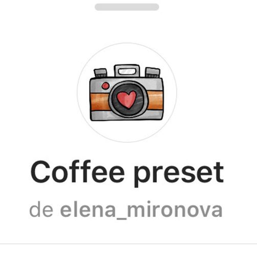 COFFEE PRESET