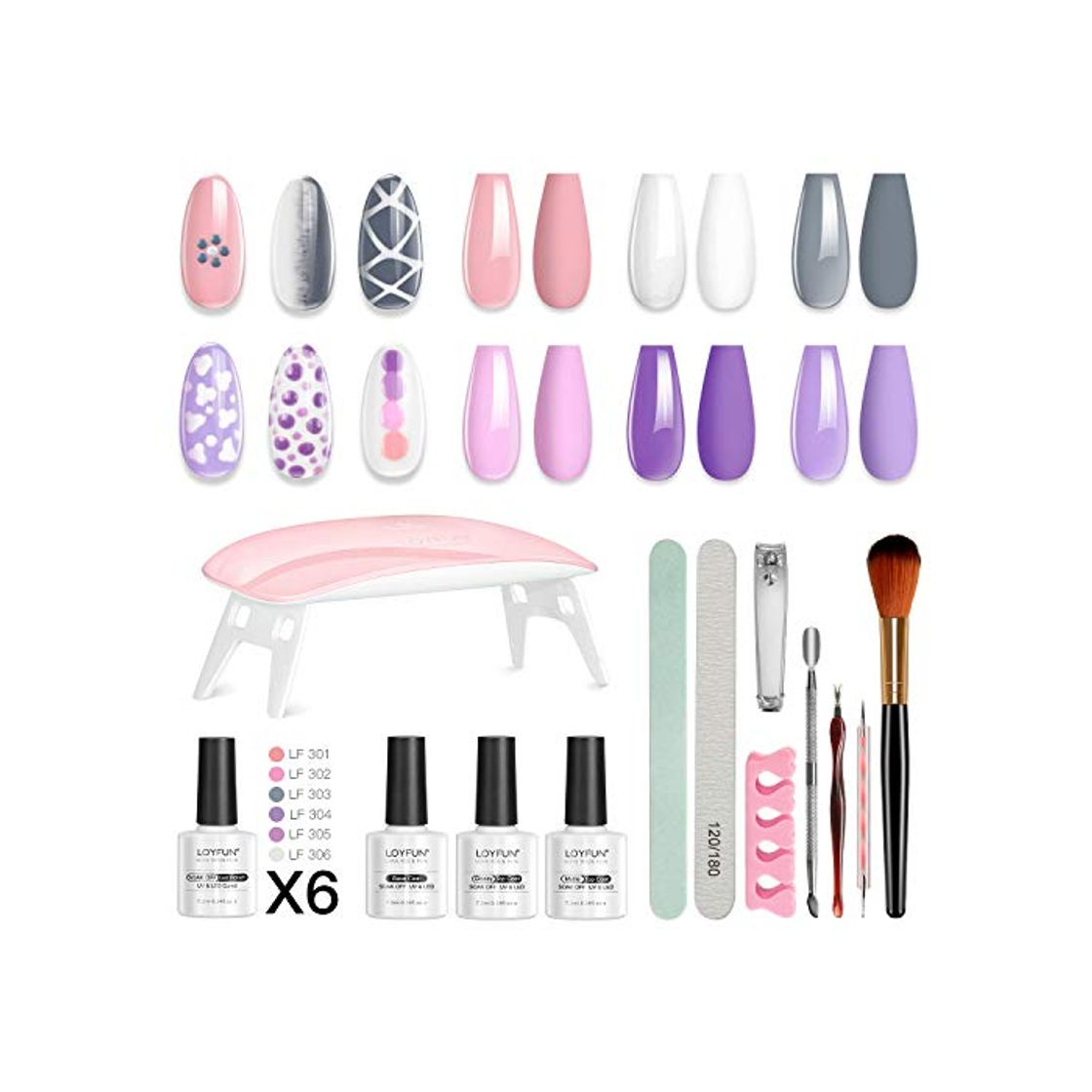 Product LOYFUN Set de Uñas de Gel con UV Lámpara LED para Uñas