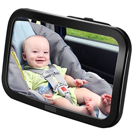 Espejo Retrovisor Coche de VicTsing para Vigilar al bebé en el coche, para los Asientos de Niños Orientados Hacia Atrás,100% inastillable