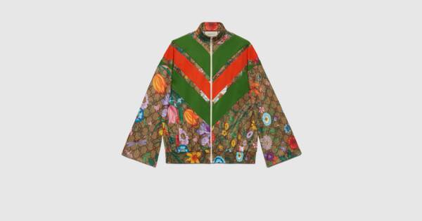 Fashion GG Flora Print Zip-Up Jacket | GUCCI® International