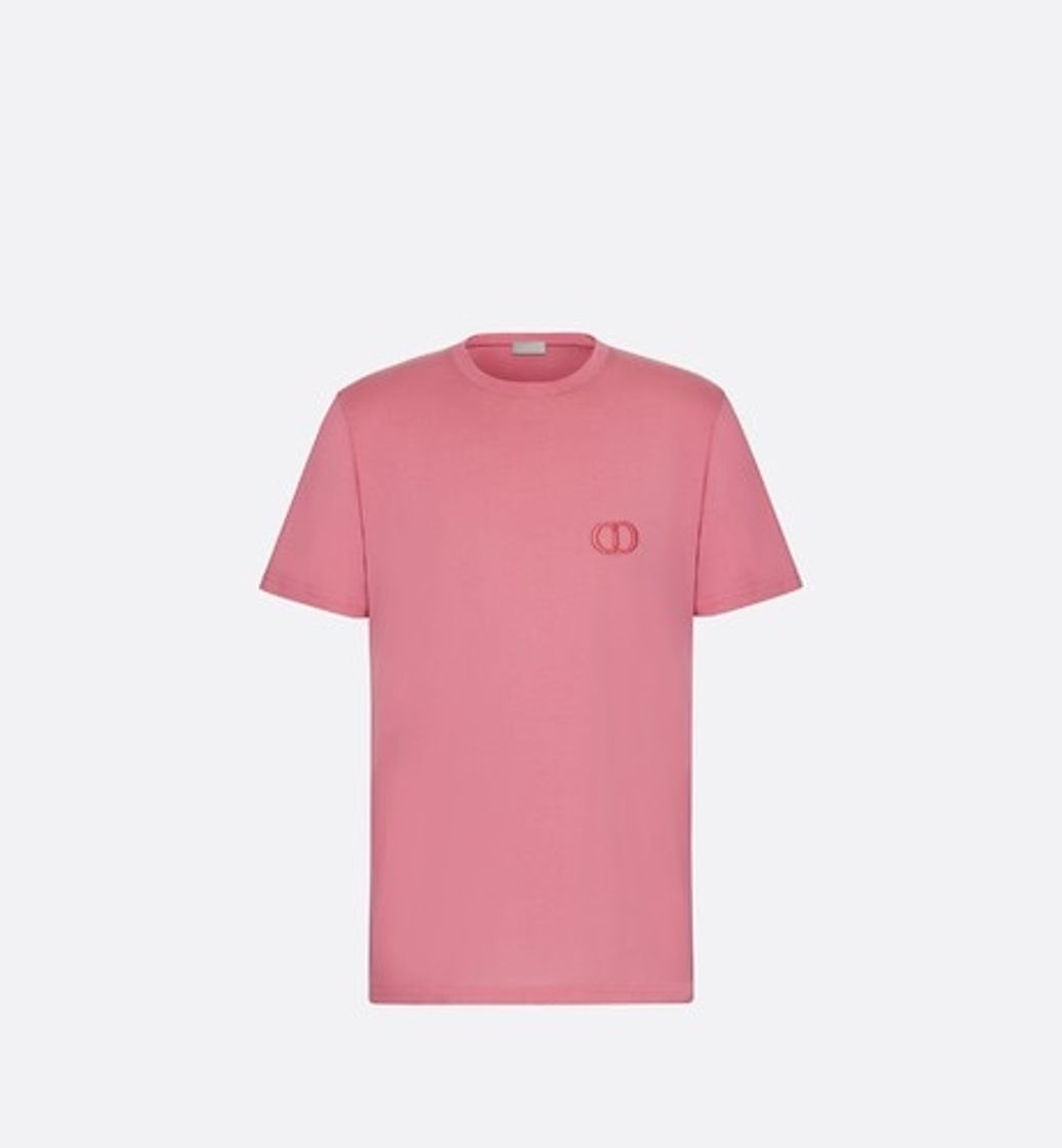 Fashion Camiseta de algodón rosa con logotipo "CD ICON" - Dior