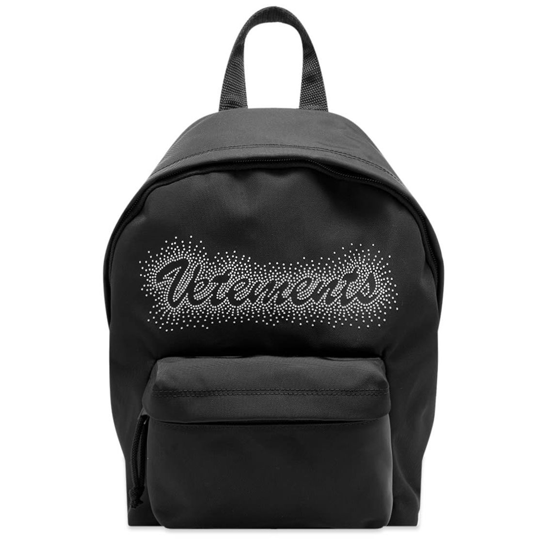 Fashion VETEMENTS Small Studded Logo Backpack Black | END.