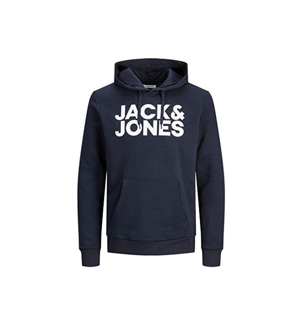 Moda JACK & JONES Jjecorp Logo Sweat Hood Noos Capucha, Azul