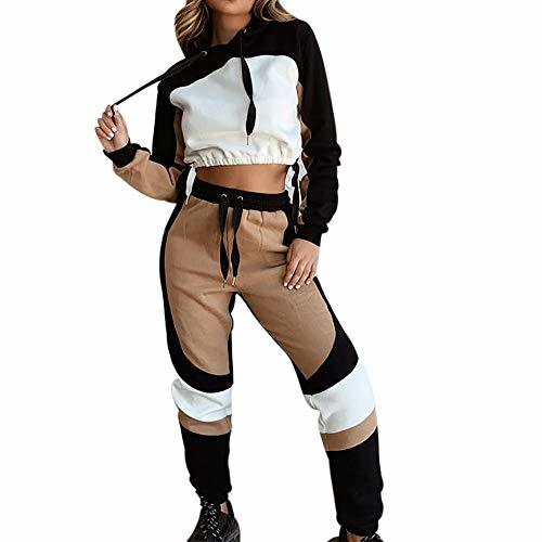 Social Puimentiua Conjunto de Chándal para Mujer Traje de 2 Piezas de Ropa