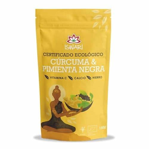 Productos Iswari Curcuma-Pimienta Negra Superalimento 150Gr; Bio 1 Unidad 200 g