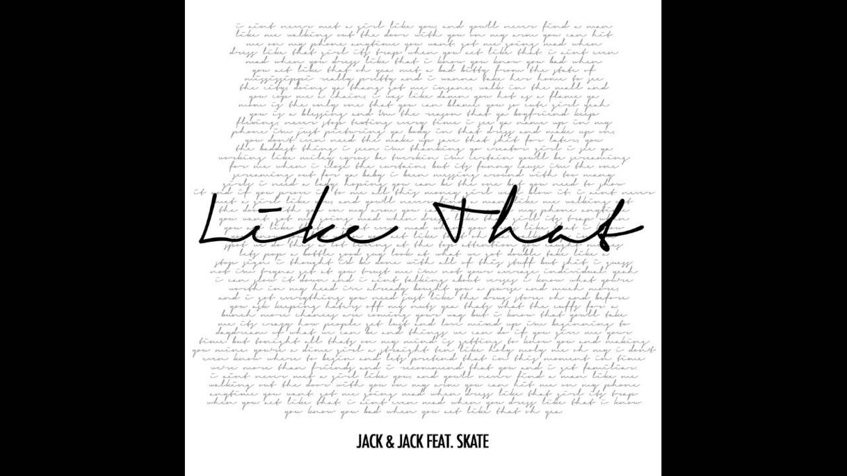 Fashion Jack & Jack - Like That (Feat. Skate) (Official Music Video) - YouTube