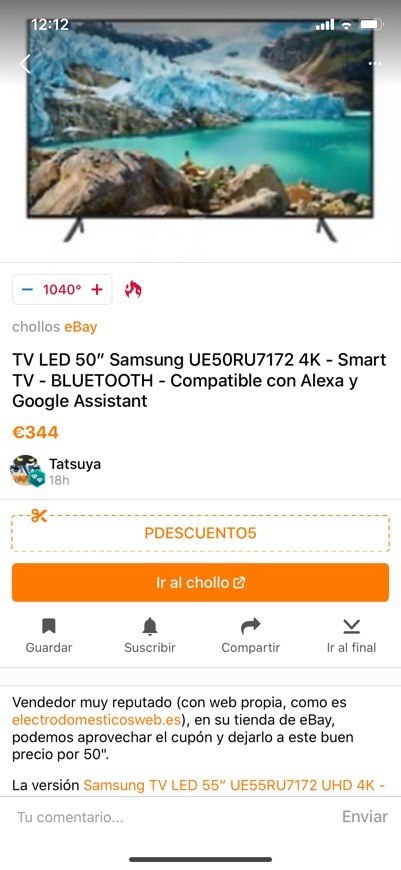 Moda TV SAMSUNG 4K 50”