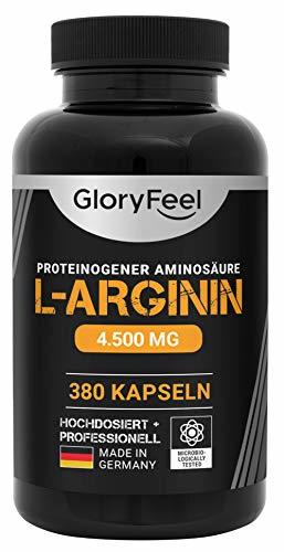 Product GloryFeel® L-Arginina 380 cápsulas - Suplemento deportivo con 4500mg de L-Arginina HCL