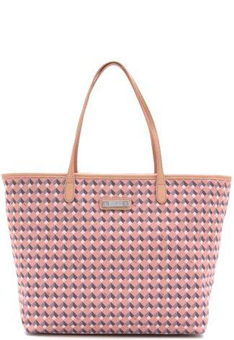 Moda Bolsa Santa Lolla Geométrica Rosa

