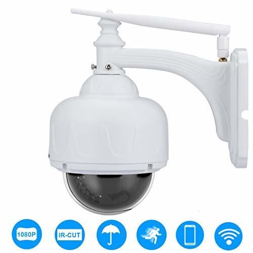 FLOUREON 5.0MP IP Cámara Exterior Seguridad CCTV Inalámbrica PTZ 5X Óptico Zoom