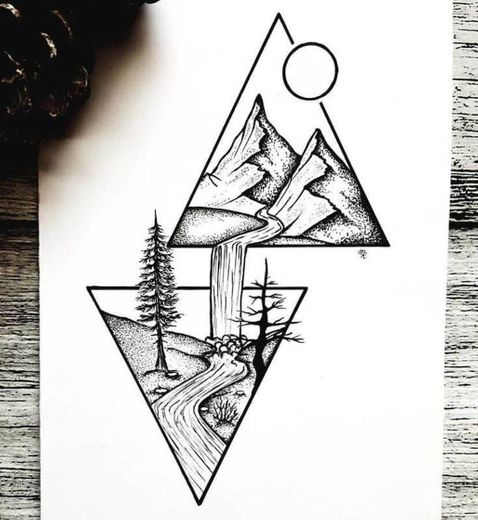 Paisaje en triángulo 