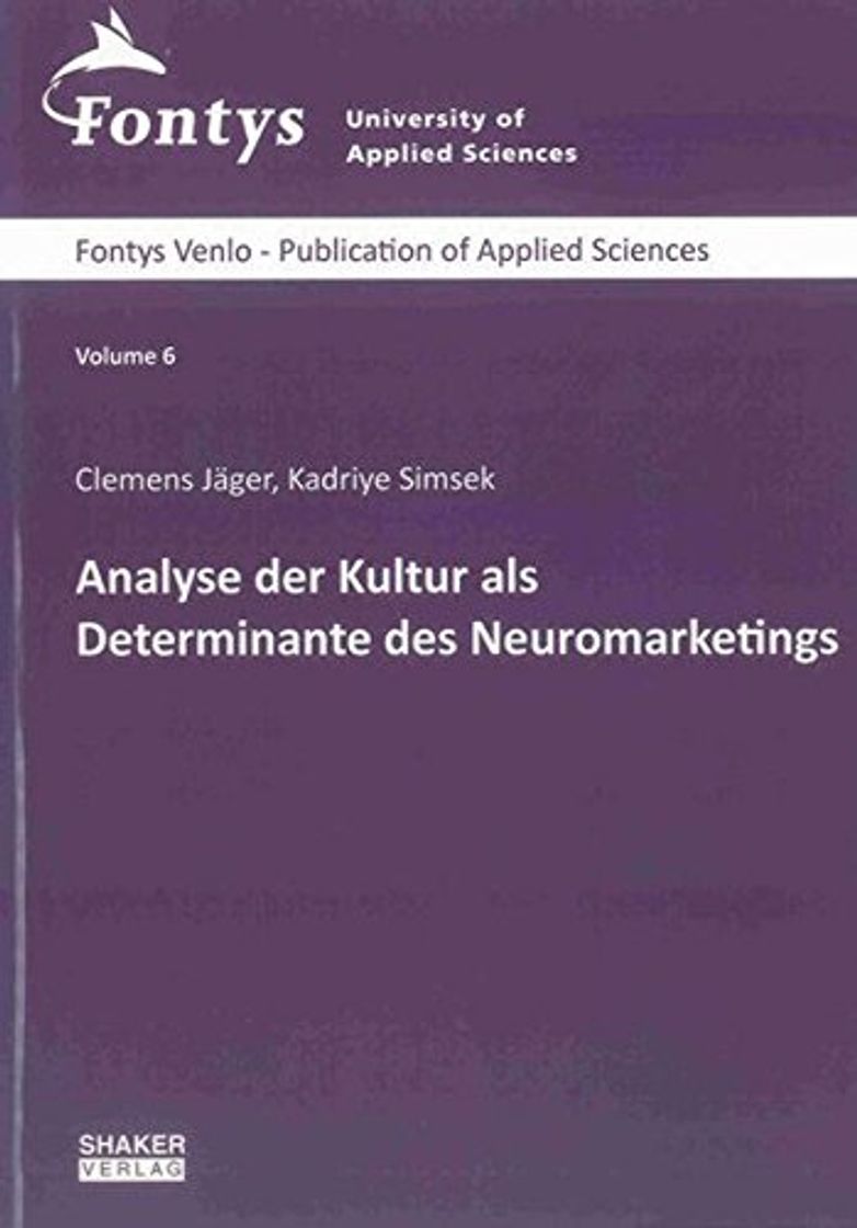 Libro Jäger, C: Analyse der Kultur als Determinante des Neuromarke