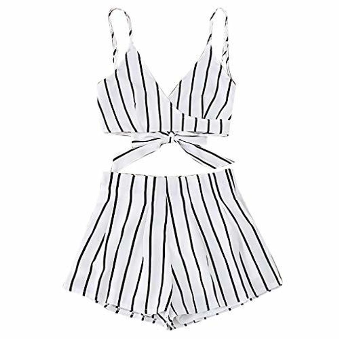 Social Luckycat Conjunto Ropa Set Sling Tops Blusa de Camisola Cuello en V