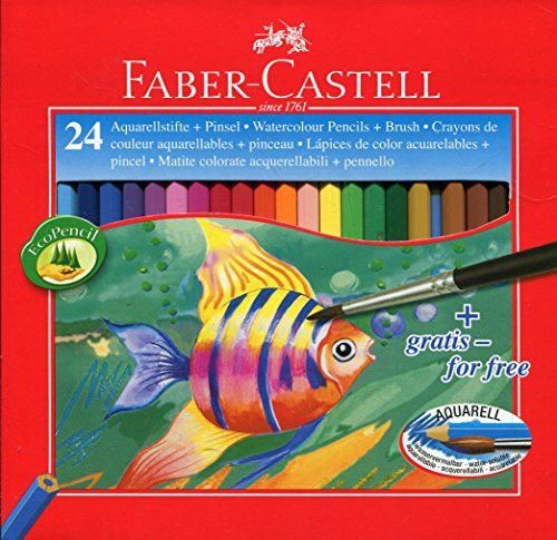 Faber-Castell 114425 - Estuche de 24 ecolápices de color acuarelable