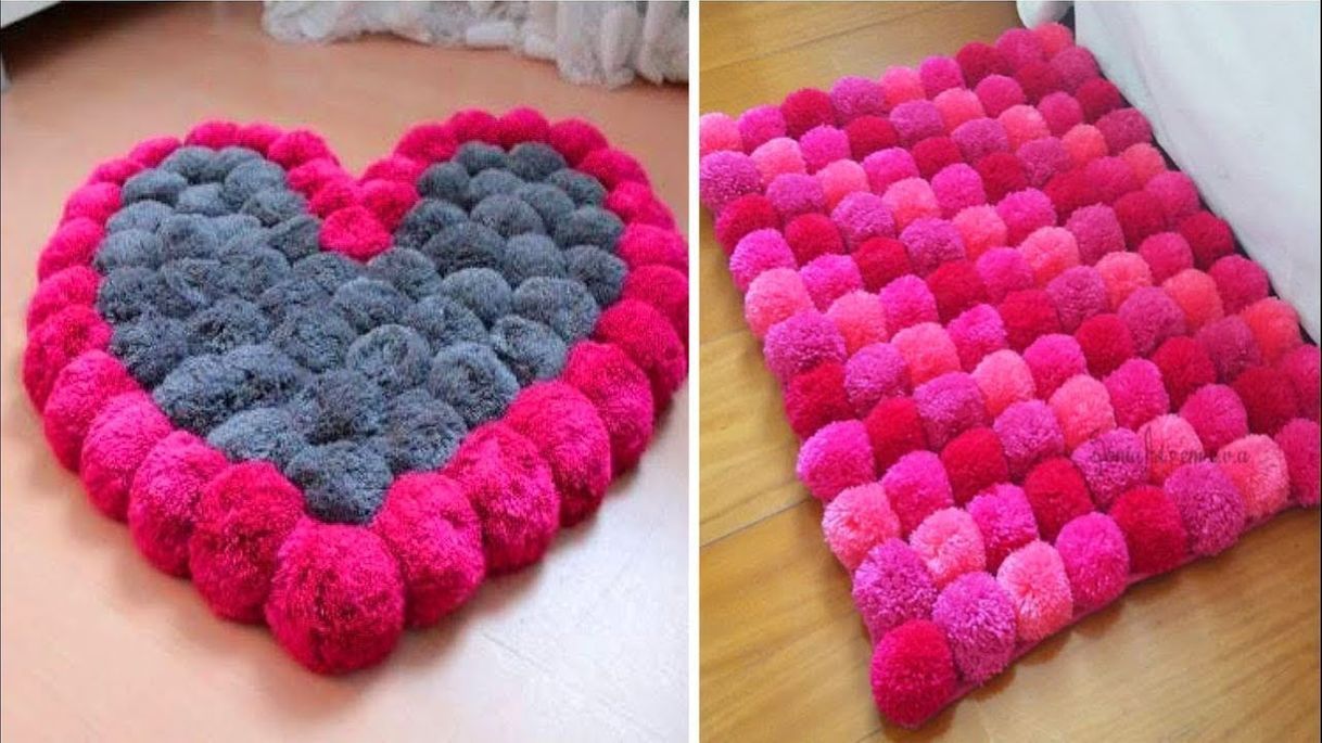 Moda Tapete de pompom🥰