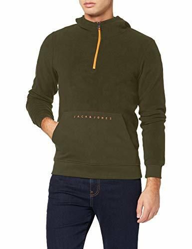 Jack & Jones Jcopolar Sweat Half Zip Capucha, Verde