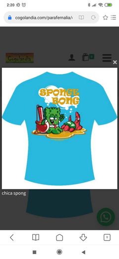 Camiseta sponge bong para chica