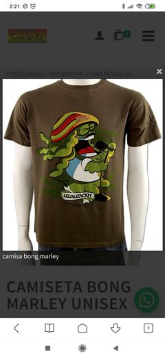 Camiseta bong marley unisex