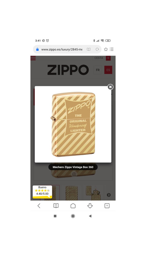 Social Zippo vintage box 360