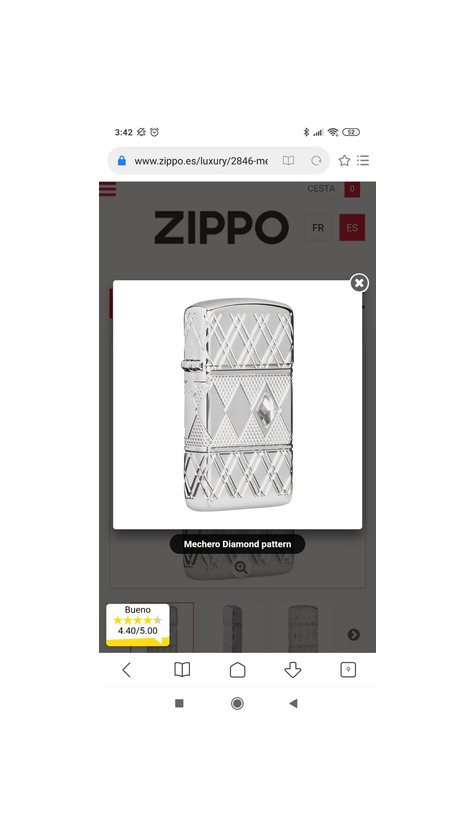Social Zippo diamond pattern