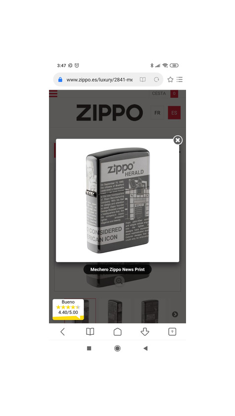 Social Zippo news print