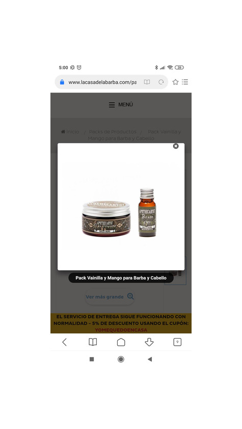 Social Pack vainilla de mango para barba y cabello