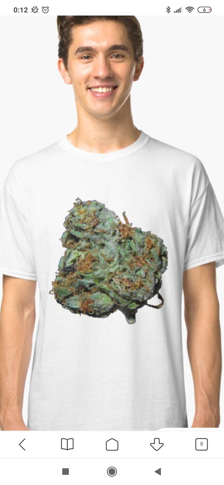 Social Camiseta de cogollos marihuana