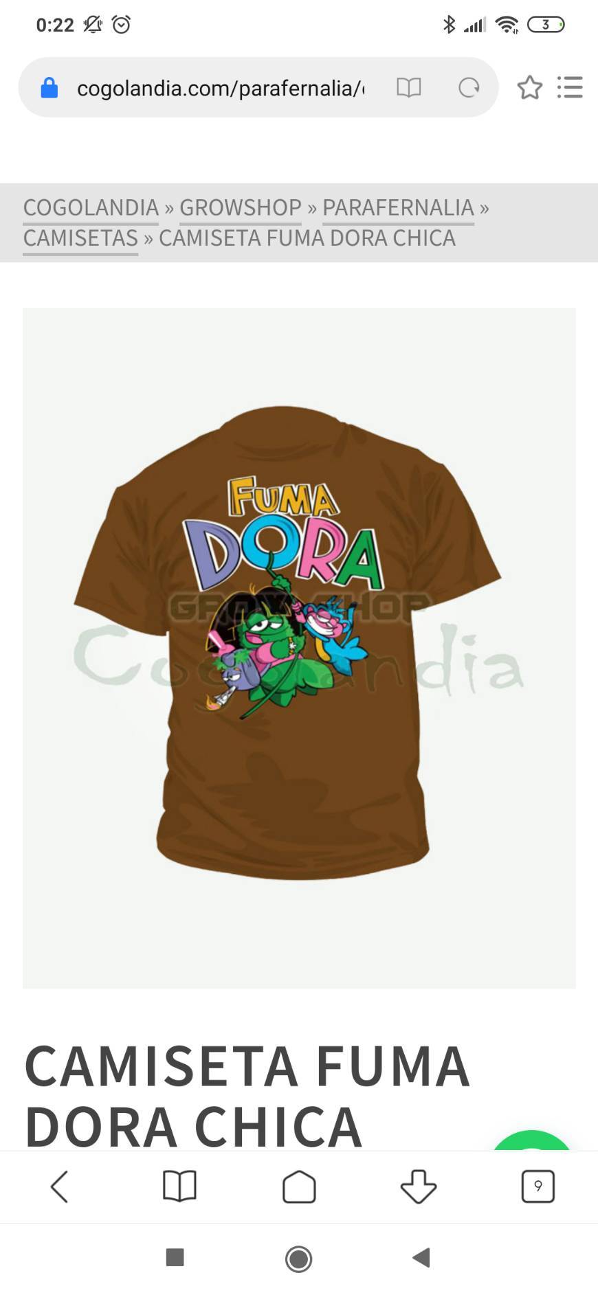 Social Camiseta dora fumadora cogollos