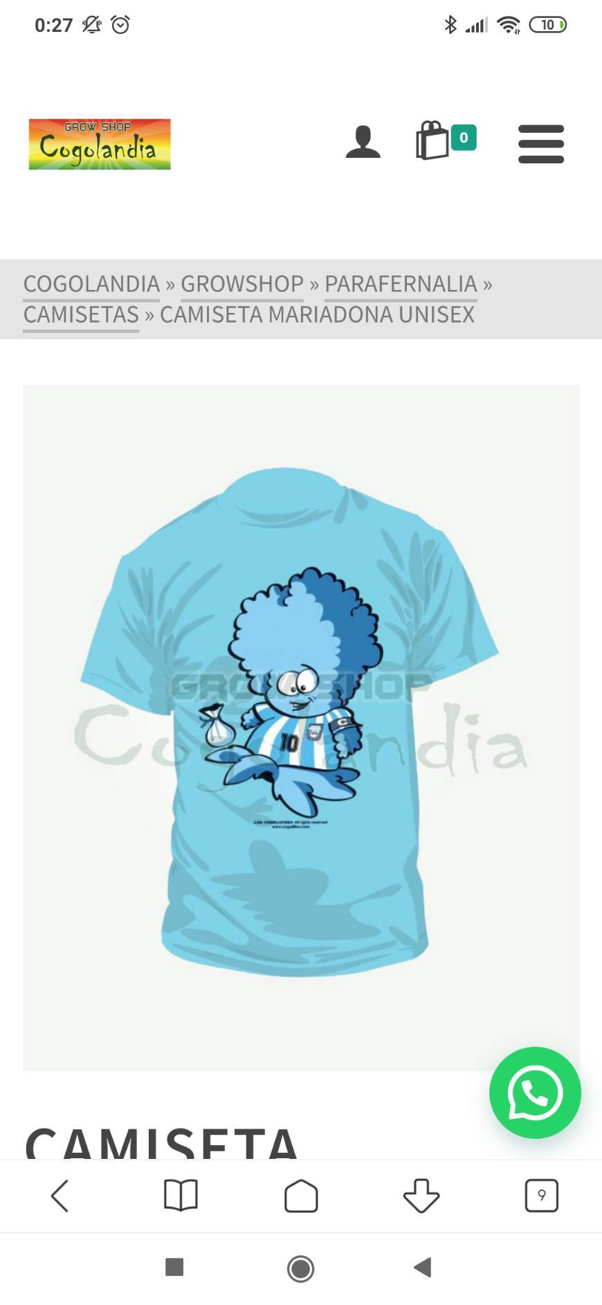 Social Camiseta mariadona. Cogollos de marihuana
