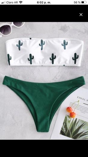Bikini con estampado de cactus 