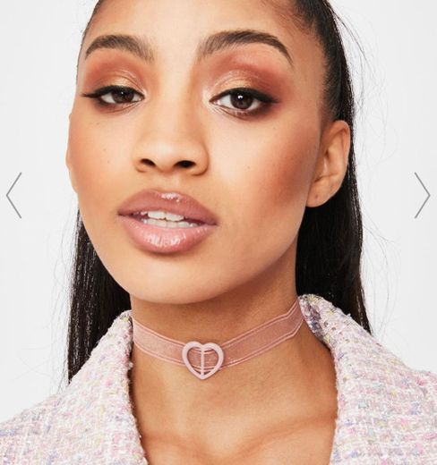 Heart Ring Sheer Choker - Pink | Dolls Kill