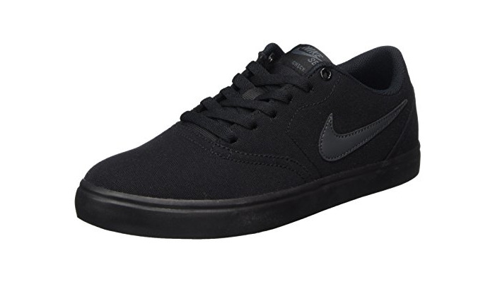 Fashion Nike SB Check Solar Cnvs, Zapatillas de Skateboarding para Hombre, Negro