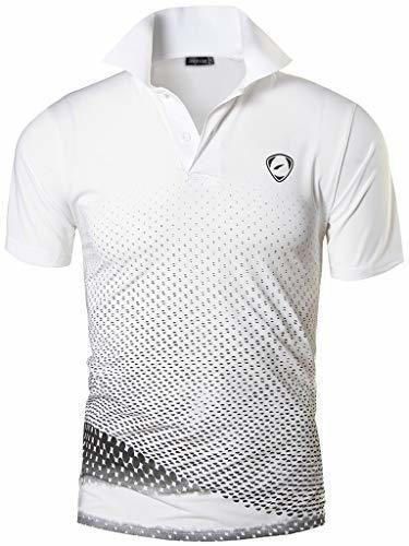 jeansian Hombres Verano Deportes Wicking Transpirable Quick Dry Short Sleeve Polo T-Shirts